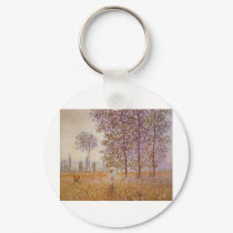 Claude Monet - Poplars in the Sun keychains