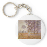 Claude Monet - Poplars in the Sun Key Chain