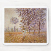 Claude Monet - Poplars in the Sun mousepads