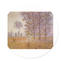 Claude Monet - Poplars in the Sun Sticker