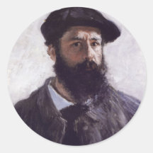 Claude Monet - Self-portrait in Beret 1886 Sticker