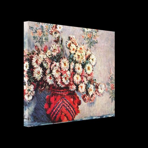 Claude Monet - Still life with chrysanthemums Gallery Wrap Canvas