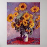 Claude Monet Sunflowers Print