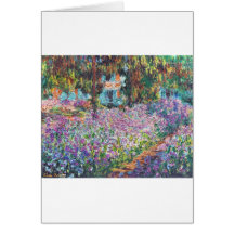 Claude Monet - The Artist's Garden at Givern Greeting Cards