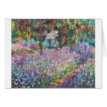 Claude Monet - The Artist's Garden at Givern Greeting Card