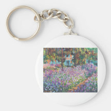 Claude Monet - The Artist's Garden at Givern Key Chains