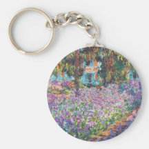 Claude Monet - The Artist's Garden at Givern Key Chain