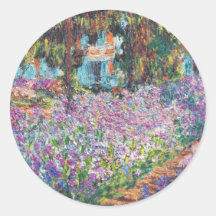 Claude Monet - The Artist's Garden at Givern Stickers