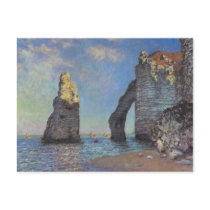 Claude Monet - The Cliffs at Etretat 1885 postcards by MyOtherPlanet Claude Monet - The Cliffs at Etretat 1885 postcards