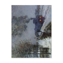 Claude Monet Train in the Snow 1875 Technique Oil  Post Cards