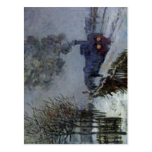 Claude Monet Train in the Snow 1875 Technique Oil  Post Cards