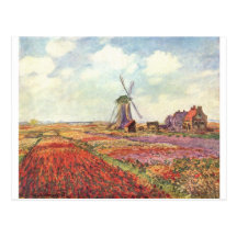 Claude Monet Tulips in Holland Post Card