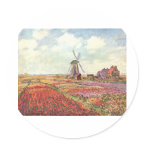 Claude Monet Tulips in Holland Stickers
