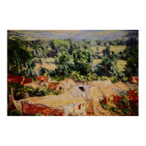 Claude Monet - Vue du village de Giverny posters