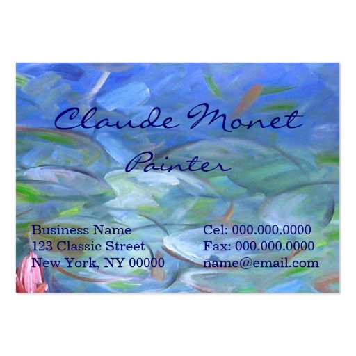Claude Monet: Water Lilies 2 Business Card (back side)