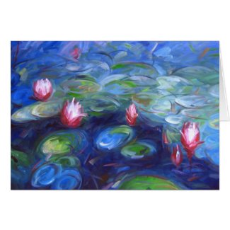 Claude Monet: Water Lilies 2 zazzle_card