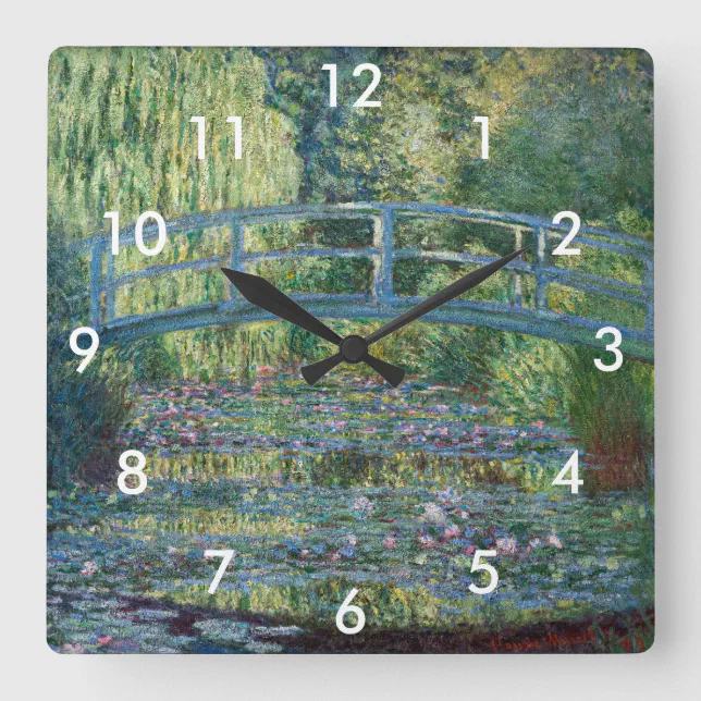 Claude Monet Water Lily Pond Green Harmony Square Wall Clock Zazzle