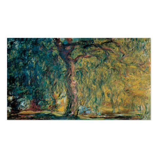 Claude Monet Weeping Willow Business Cards (back side)
