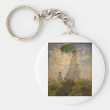 Claude Monet: Woman with a Parasol, 1875 Keychains