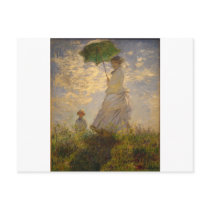 Claude Monet: Woman with a Parasol, 1875 postcards by Goozhi Claude Monet: Woman with a Parasol, 1875 postcards
