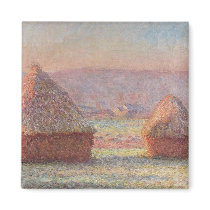 Claude Monet's White Frost Sunrise (1889) Fridge Magnet