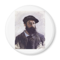 Claude net - Self-portrait in Beret 1886 Fridge Magnets
