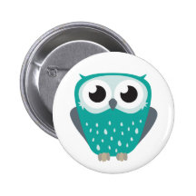 Claude the Little Owl Pin Badge Button