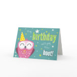 Claudette the Party Owl | Birthday Invite Card