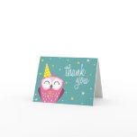 Claudette the Party Owl | Thank You Note Card