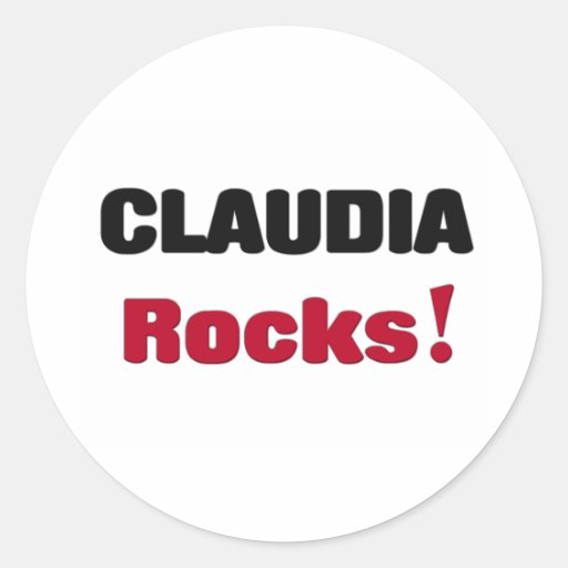 Claudia Rocks Round Stickers