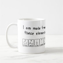 Claudio periodic table name mug