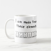 Claudio periodic table name mug