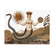 Clavis Artis postcard Merman with three faces