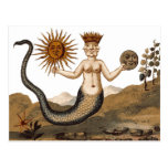 Clavis Artis postcard Merman with three faces