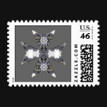Claws and Fangs Cross Kaleidoscope Mandala Stamp