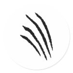 Claws - Scratch Round Stickers