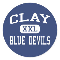 Clay - Blue Devils - High - Green Cove Springs stickers by customteamsportswear Clay - Blue Devils - High - Green Cove Springs stickers