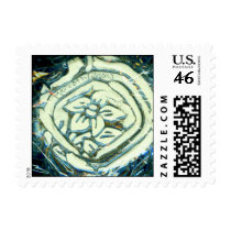Clay Flower Postage Stamps