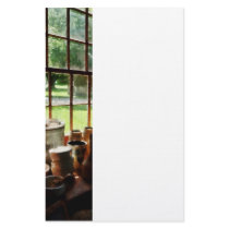 Clay Jars on Windowsill Personalized Stationery