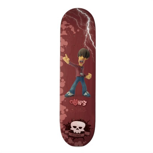 Clay Kids Skateboard Robbie Zazzle