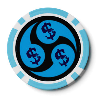 Z striped clay poker chips