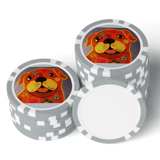 Z striped clay poker chips