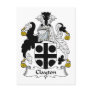 Clayton Family Crest Postcard