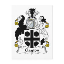 Clayton Family Crest postcards