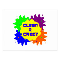 Clean and Crazy postcards