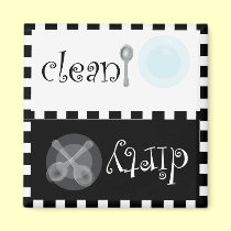 Clean and Dirty Dishwasher Magnet magnets