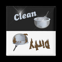 Clean and Dirty Kitchen Bowl Dishwasher Magnet magnets
