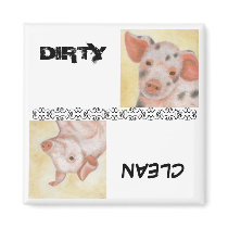 Clean and Dirty Piggie Dishwasher Magnet