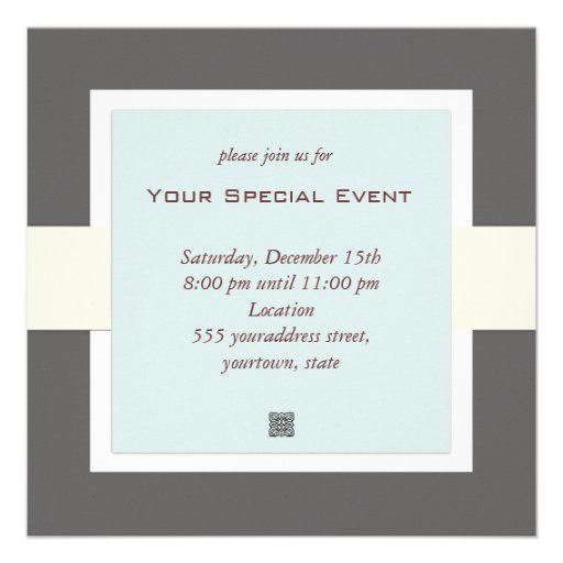Clean and Simple Business Event Invitation (front side)