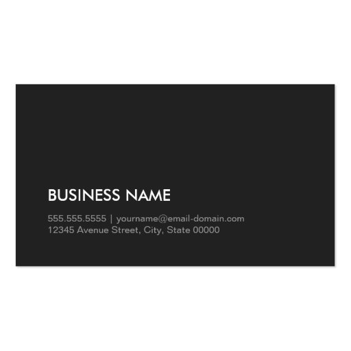 Clean Black White Modern Monogram Business Card Templates (back side)